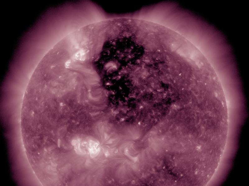 Dziura koronalna w atmosferze Słońca